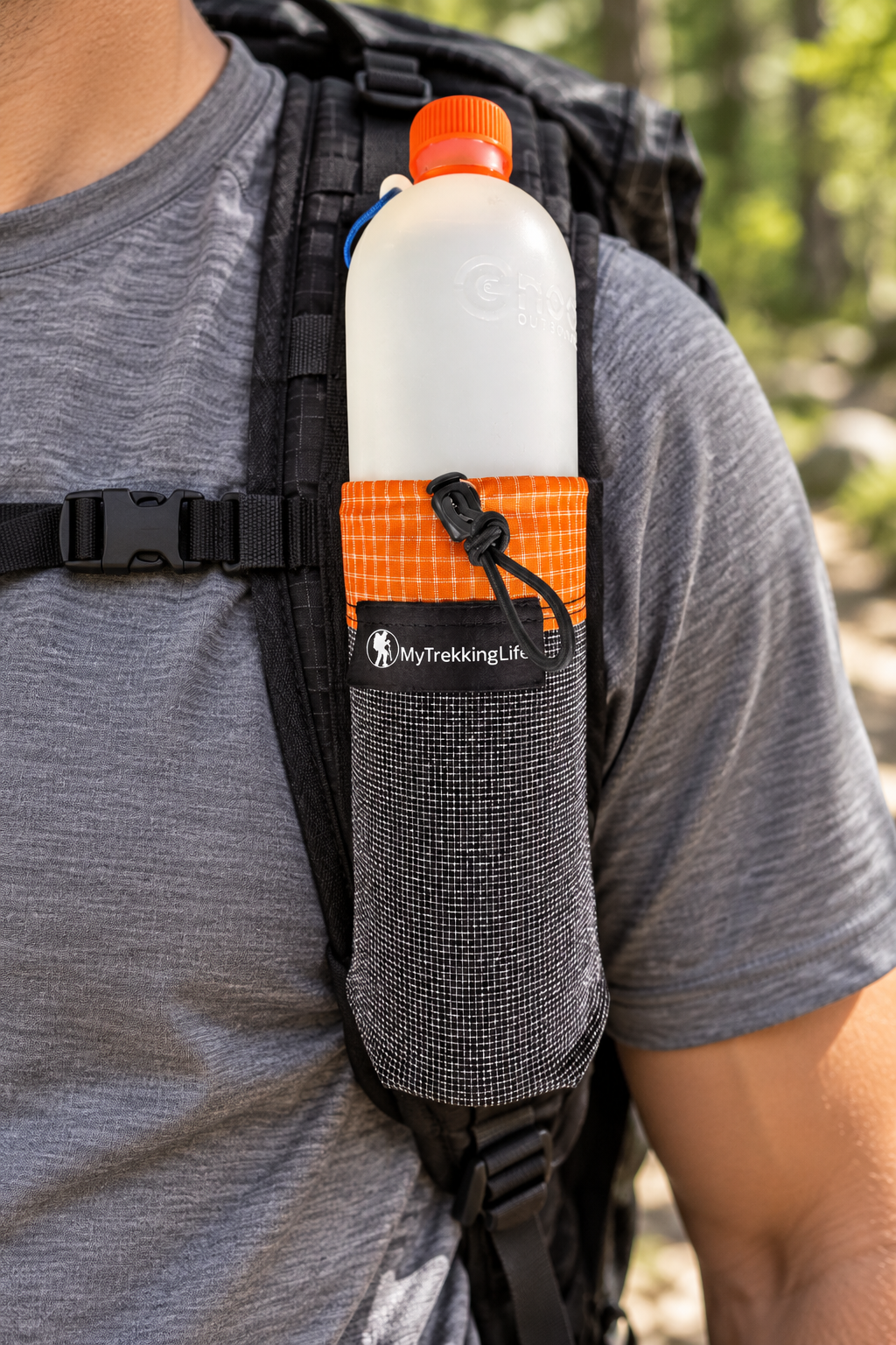 Acqua a portata di mano: il porta bottiglia da spallaccio MyTrekkingLife